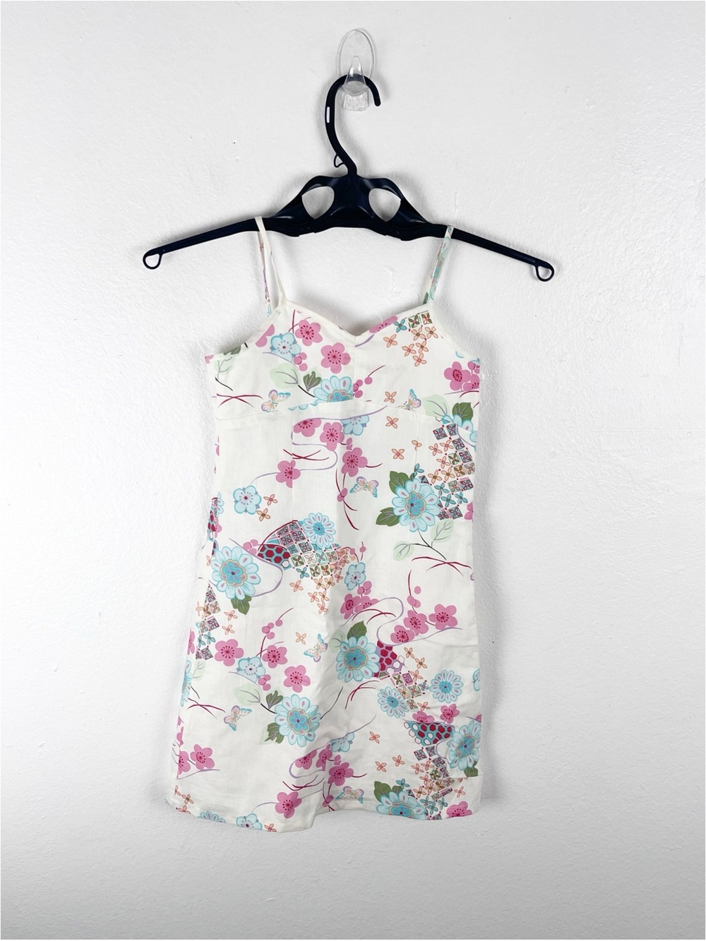 OLD NAVY Linen Cotton Blend Floral Lined Dress Girls Size 7